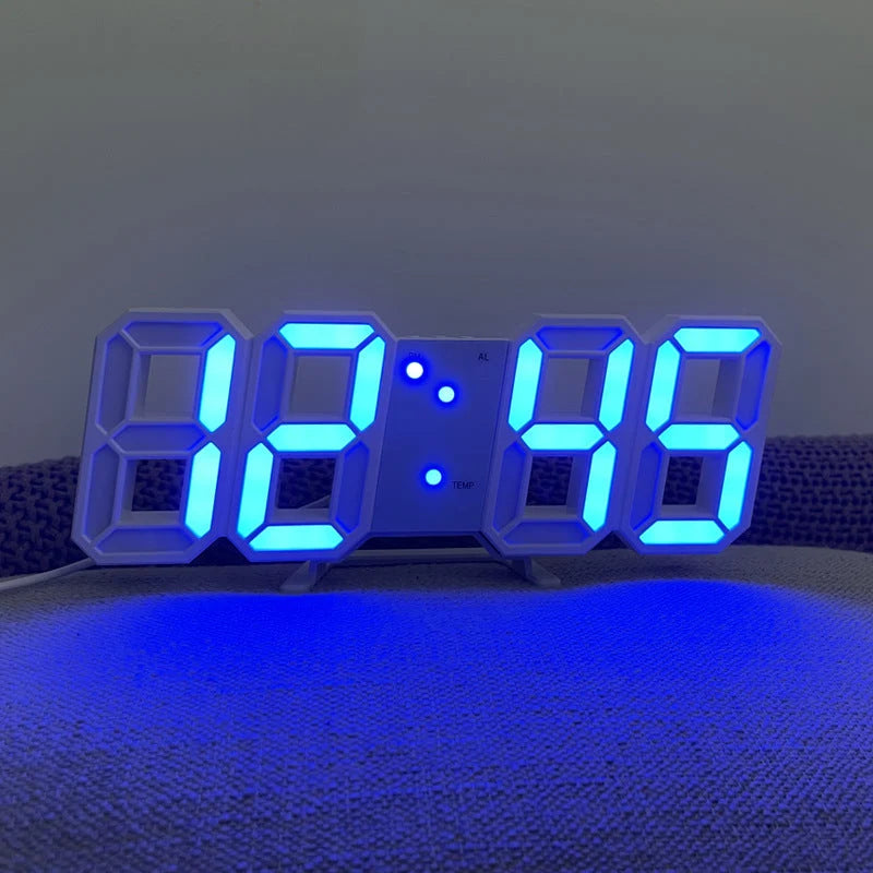 Digital Alarm Clock 3D LED Display Wall Or Desk Mount