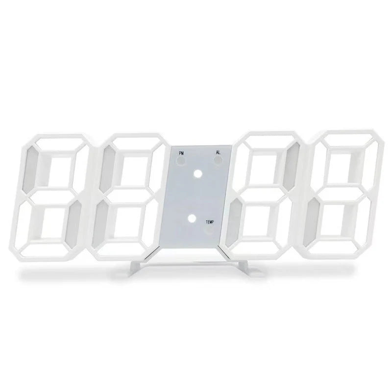 Digital Alarm Clock 3D LED Display Wall Or Desk Mount