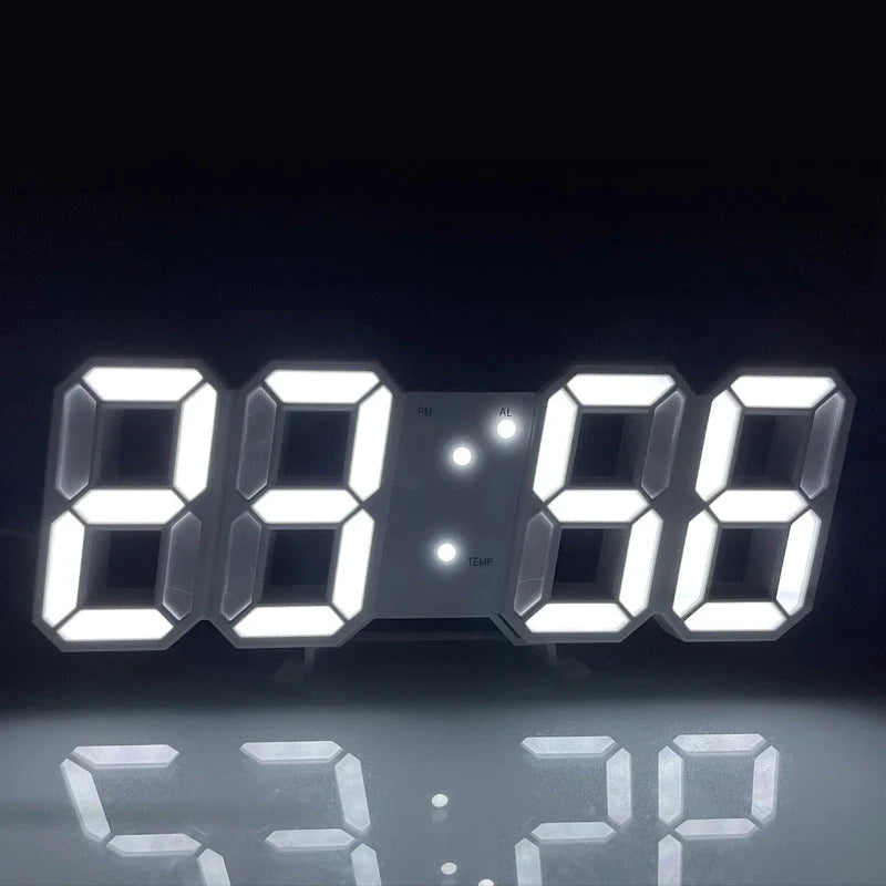 Digital Alarm Clock 3D LED Display Wall Or Desk Mount