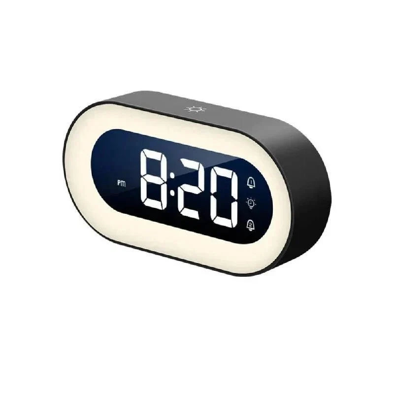 Digital Alarm Clock Dimmable Display Integrated Night Light