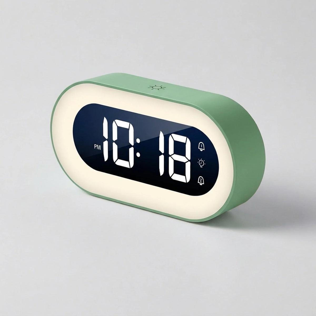 Digital Alarm Clock Dimmable Warm Night Light Rechargeable 15-Day Battery