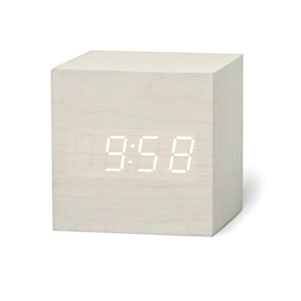 Digital Alarm Clock Time Date Temperature Adjustable Brightness