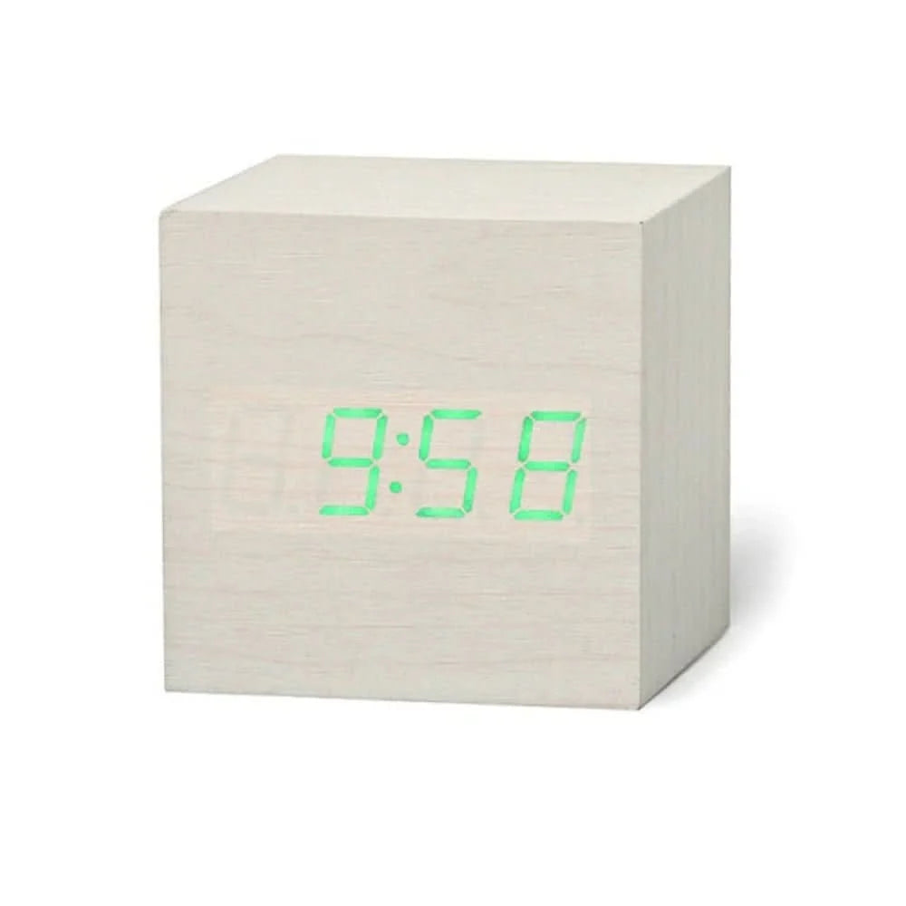Digital Alarm Clock Time Date Temperature Adjustable Brightness