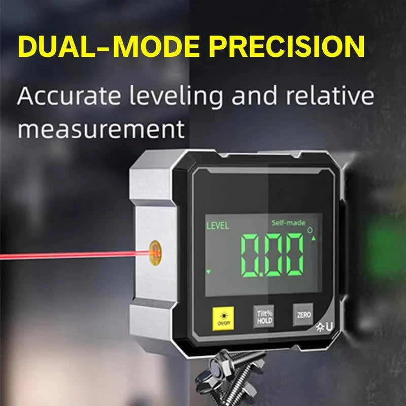 Digital Angle Finder Magnetic Mount LED Display ±0.2° Accuracy