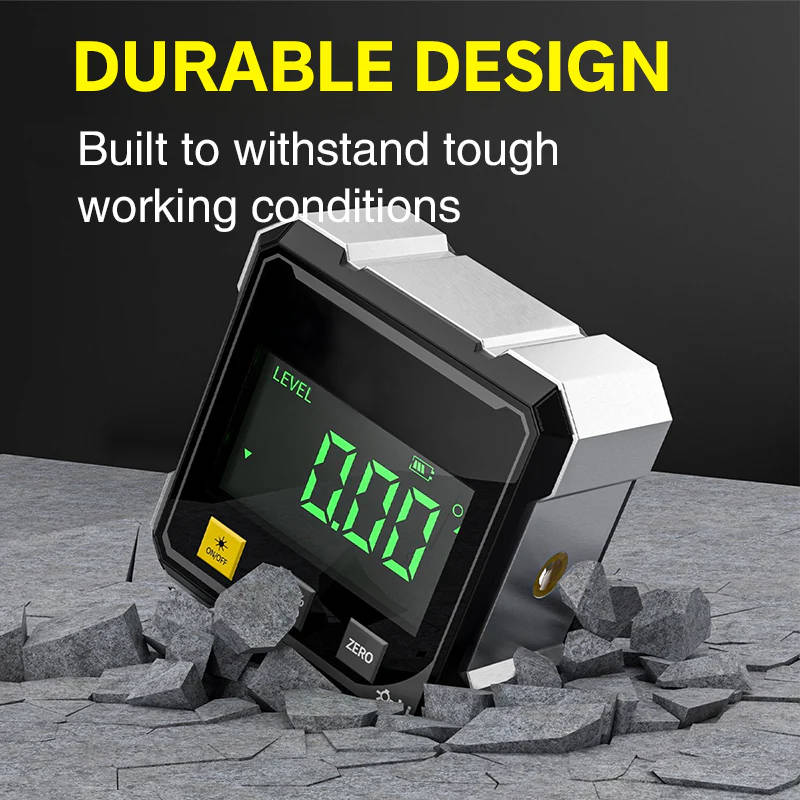 Digital Angle Finder Magnetic Mount LED Display ±0.2° Accuracy