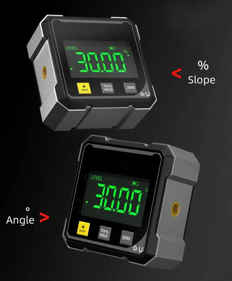 Digital Angle Finder Magnetic Mount LED Display ±0.2° Accuracy