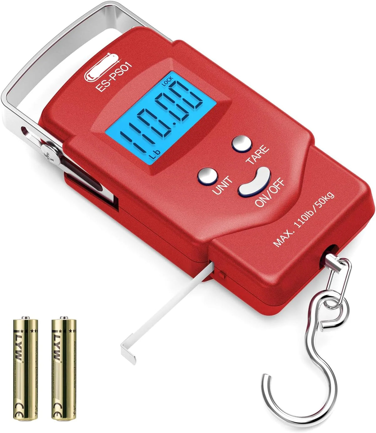 Digital Hanging Scale With Tape Measure 110 lb Capacity
