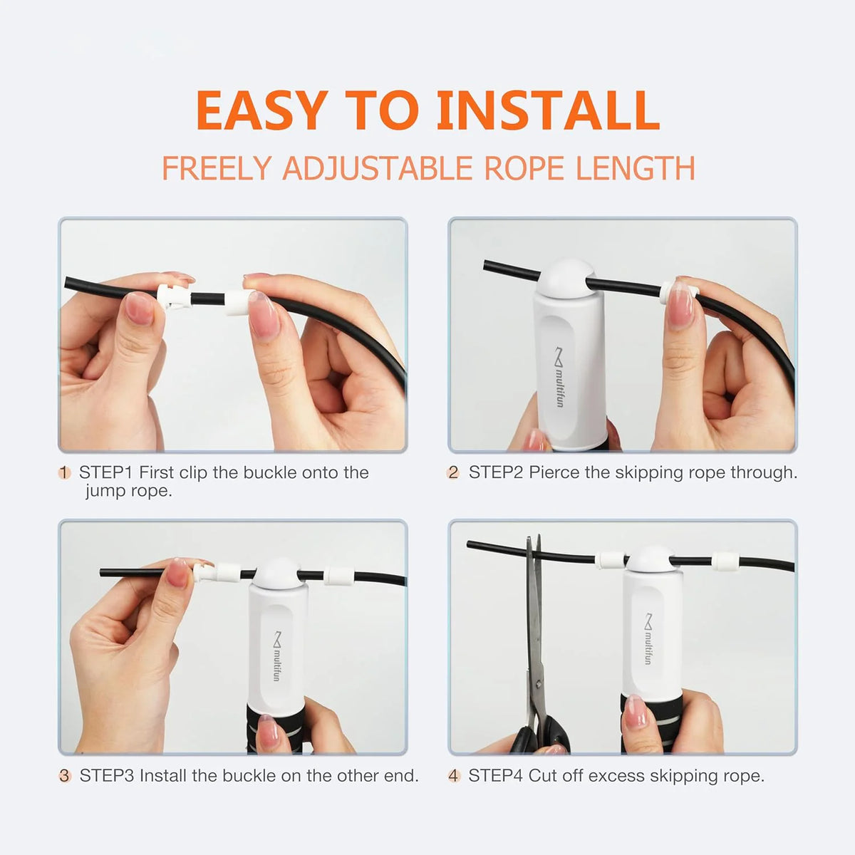 Digital Jump Rope LED Display Jump & Calorie Tracking