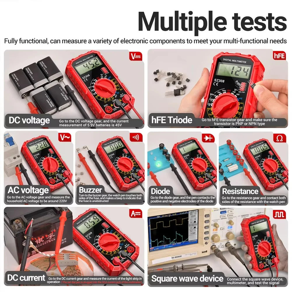 Digital Multimeter Extended-Reach Probes Diode & Continuity Testing