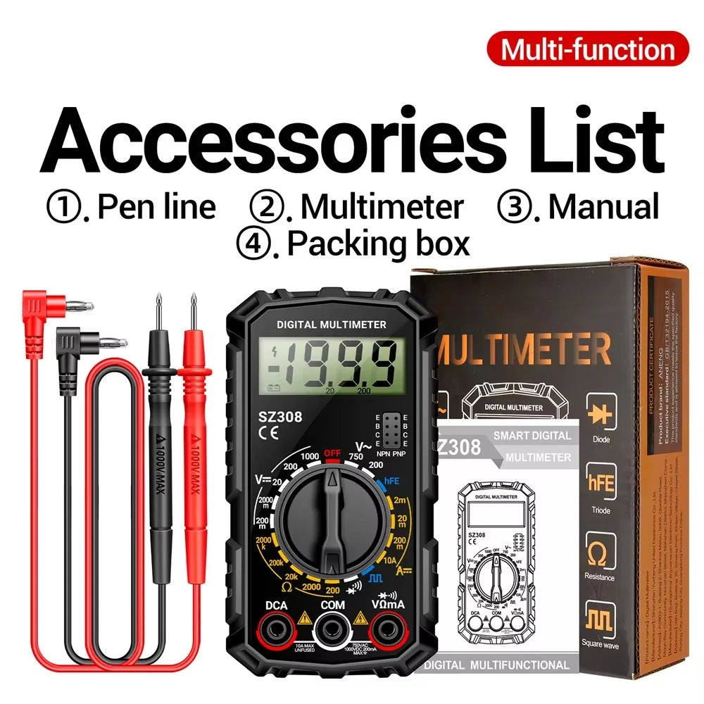 Digital Multimeter Extended-Reach Probes Diode & Continuity Testing
