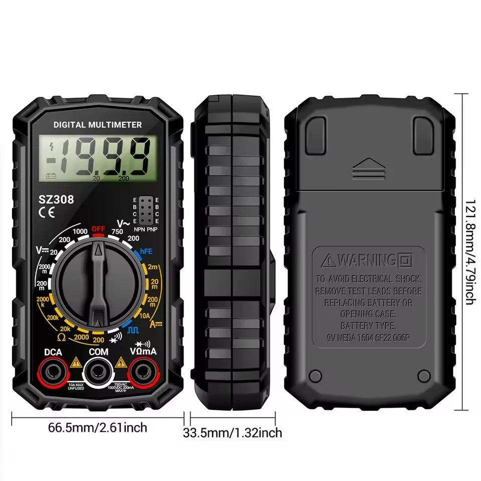 Digital Multimeter Extended-Reach Probes Diode & Continuity Testing