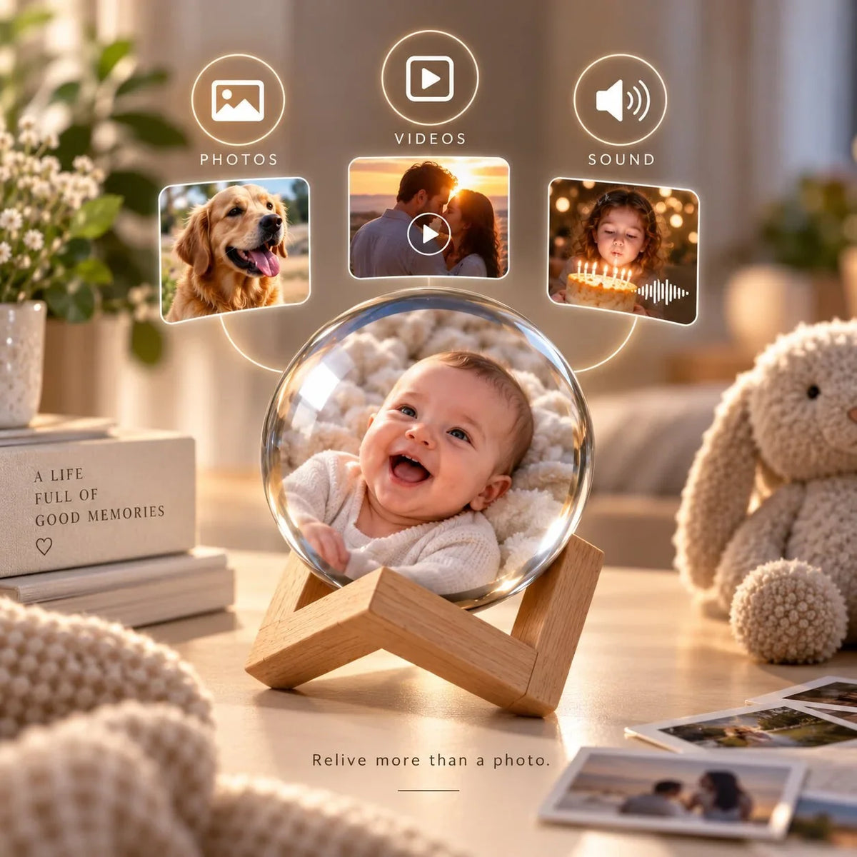Digital Photo Frame 2.75-Inch HD Display USB-C File Transfer