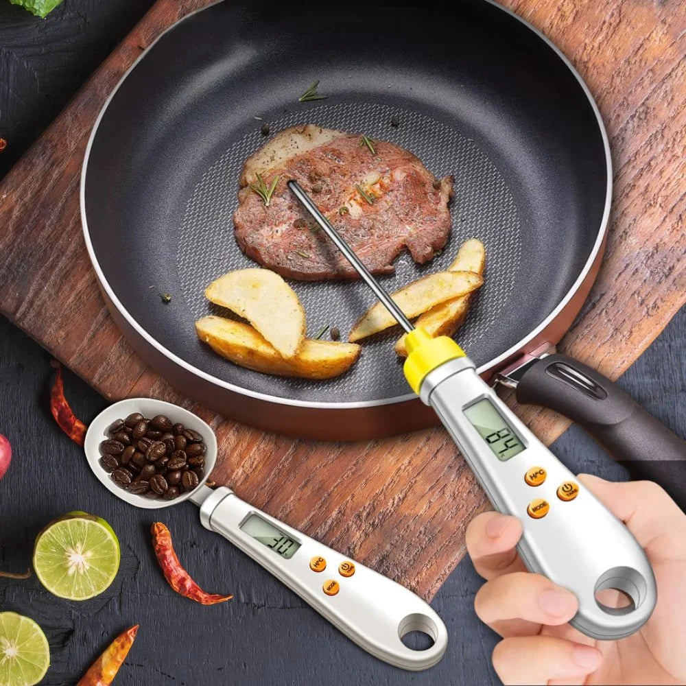 Digital Spoon Scale Integrated Thermometer LCD Display