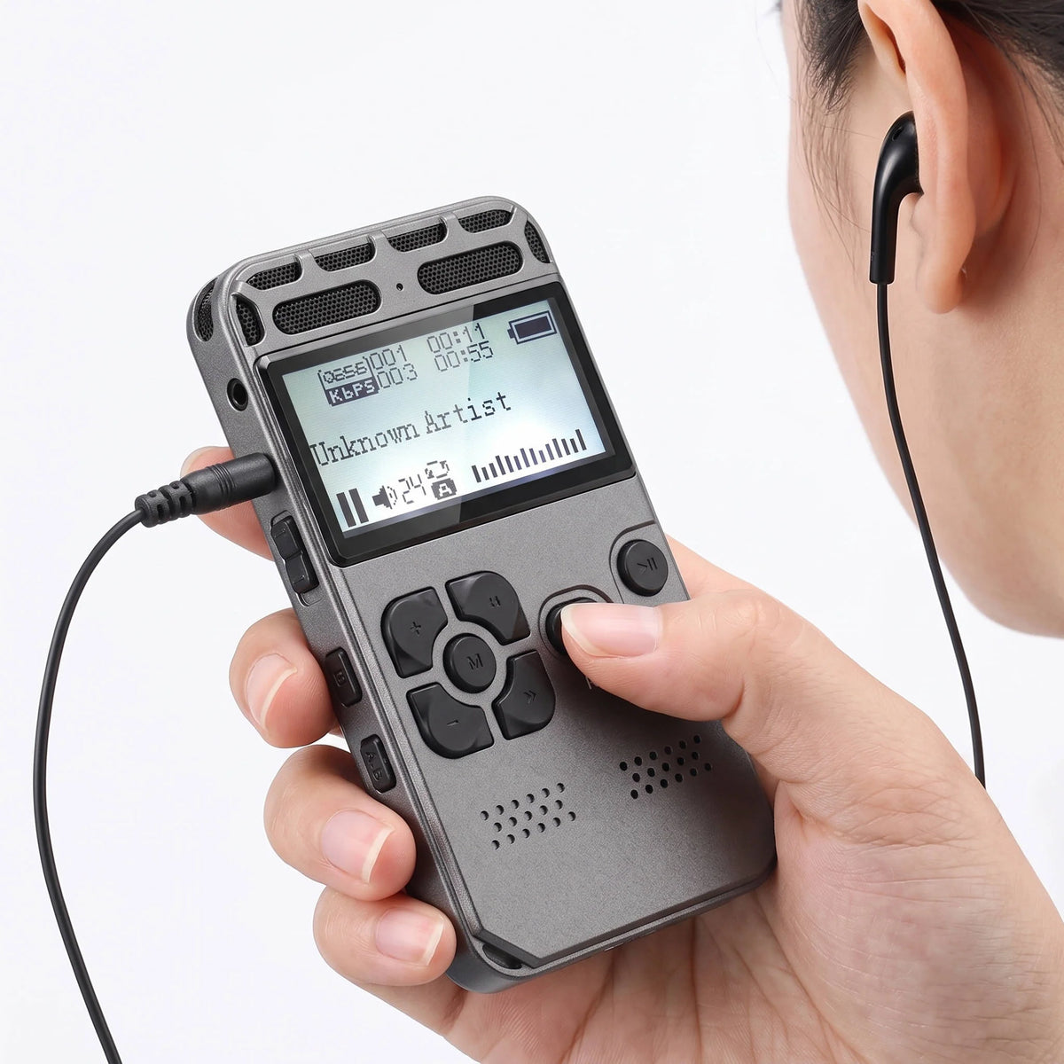 Digital Voice Recorder Rechargeable 72-Hour Recording LCD Display
