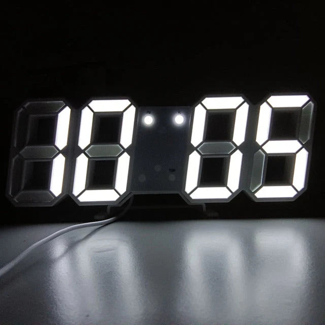 Digital Wall Clock Large LED Display USB-Powered