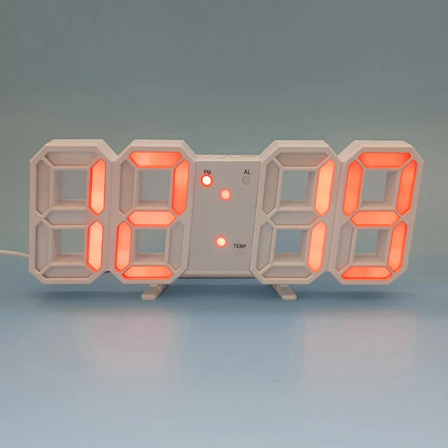 Digital Wall Clock Large LED Display USB-Powered