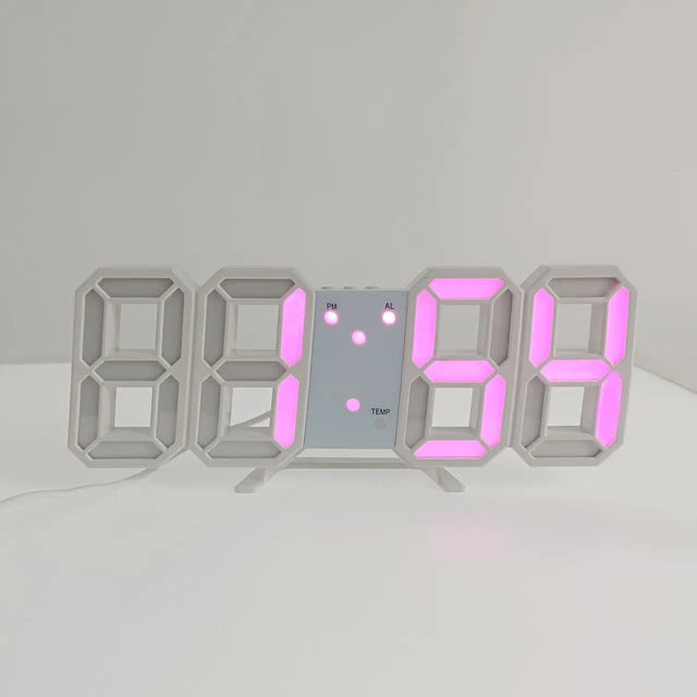 Digital Wall Clock Large LED Display USB-Powered