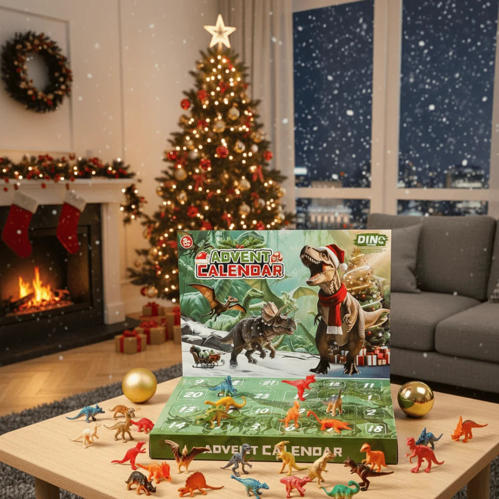 Dinosaur Advent Calendar 24-Day Countdown 24 Toys & Fossils