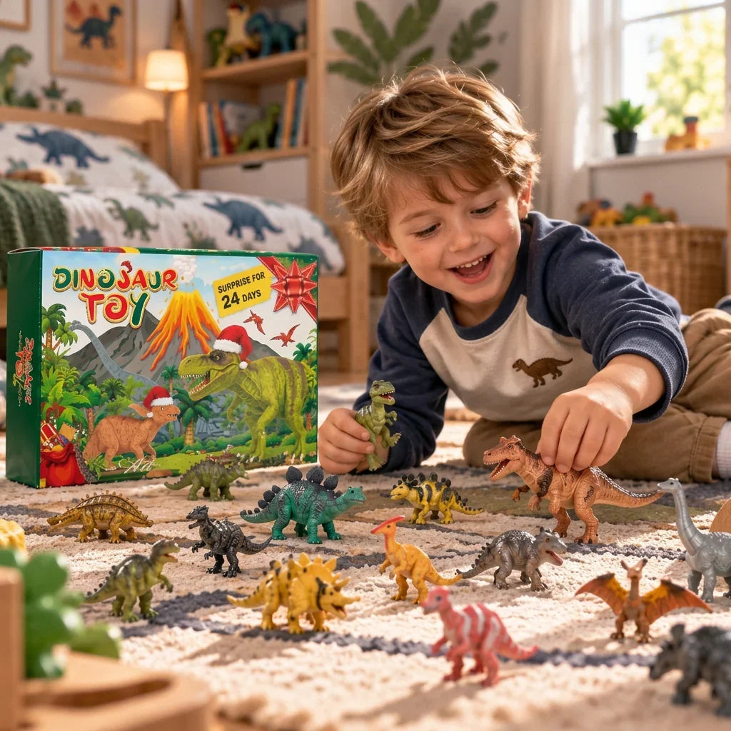 Dinosaur Advent Calendar 24 Doors Collectible Figures