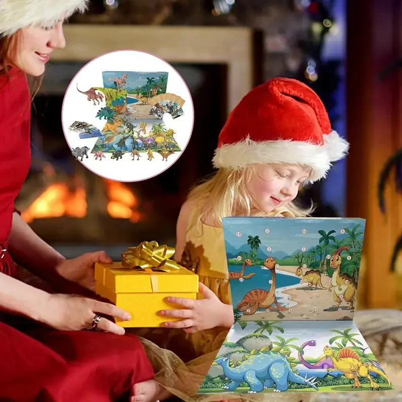 Dinosaur Advent Calendar 24 Figures Play Mat Included