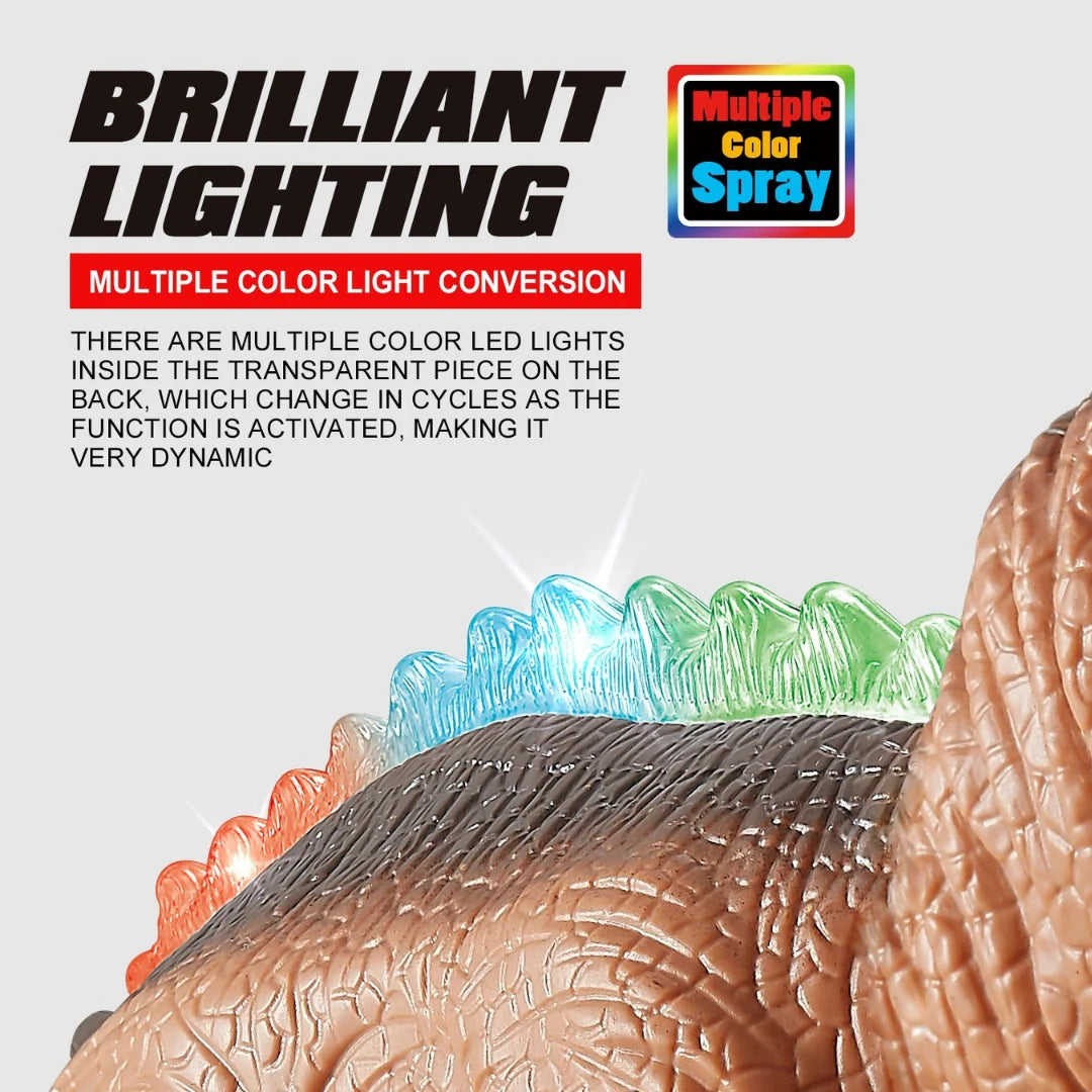 Dinosaur Toy Remote-Controlled Walking Mist Lights & Sound