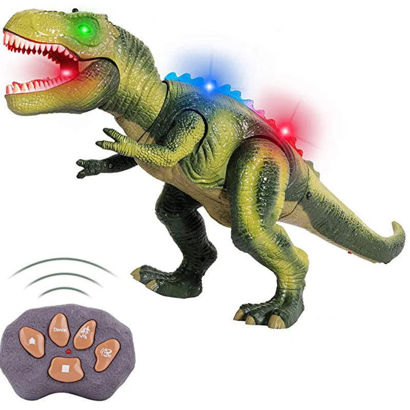 Dinosaur Toy Remote-Controlled Walking Mist Lights & Sound