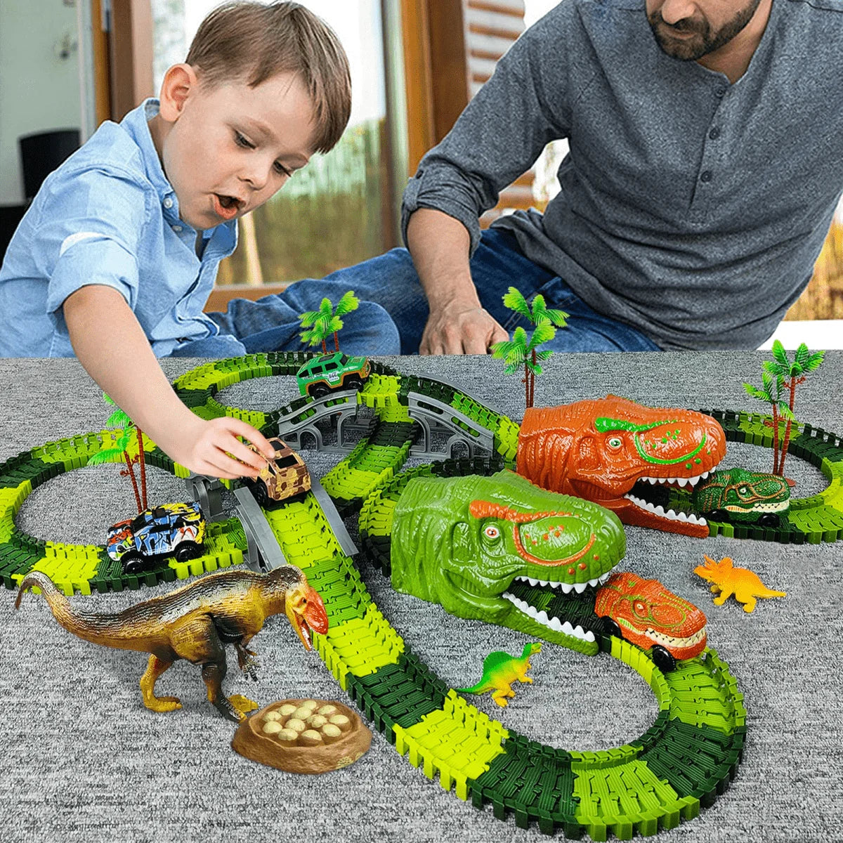 Dinosaur Train Playset Interactive Track BPA-Free ABS Plastic