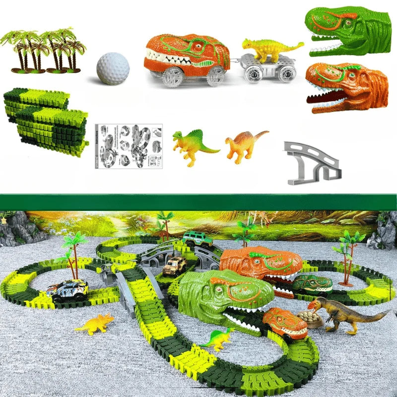 Dinosaur Train Playset Interactive Track BPA-Free ABS Plastic