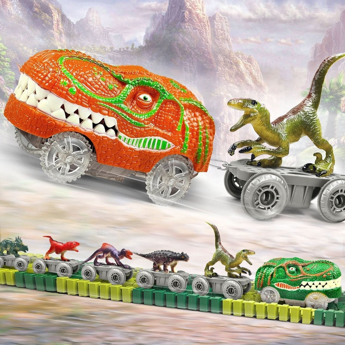 Dinosaur Train Playset Interactive Track BPA-Free ABS Plastic