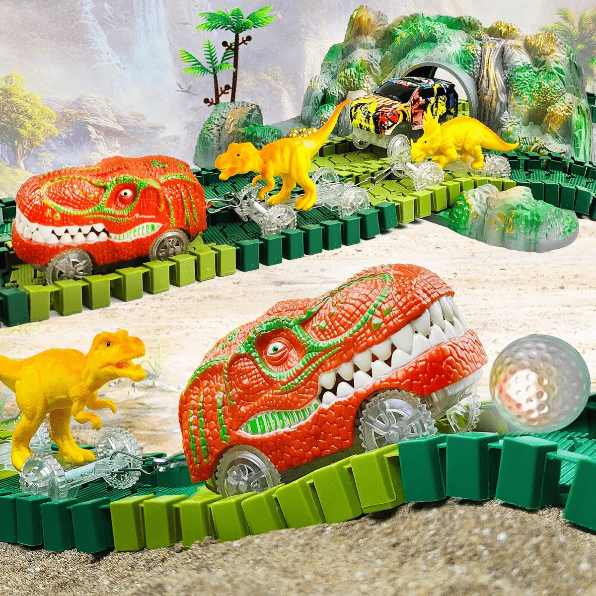 Dinosaur Train Playset Interactive Track BPA-Free ABS Plastic