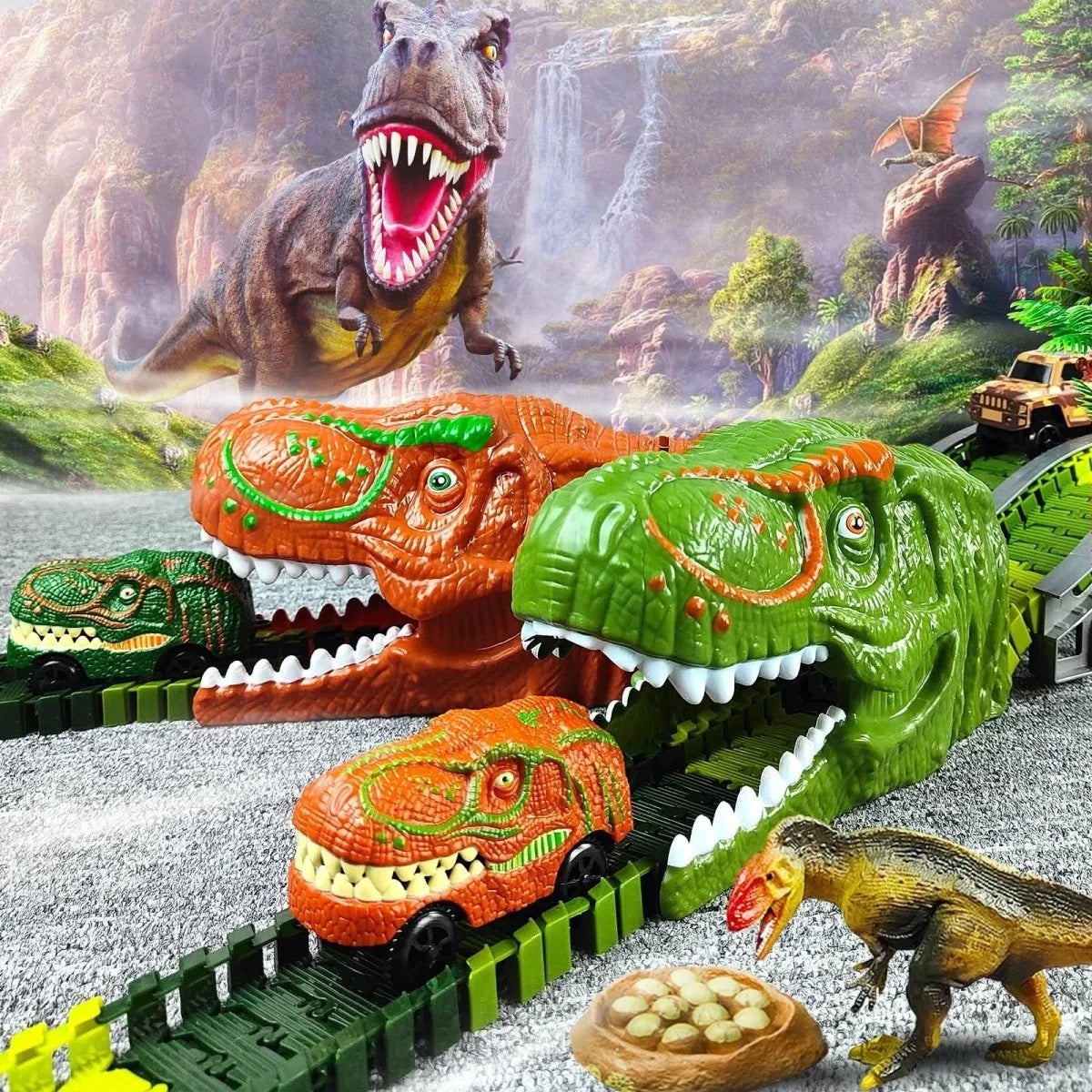 Dinosaur Train Playset Interactive Track BPA-Free ABS Plastic