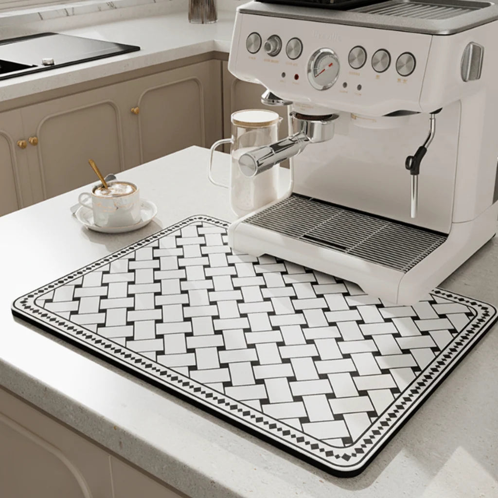 Dish Drying Mat Diatomite Highly Absorbent Quick-Drying
