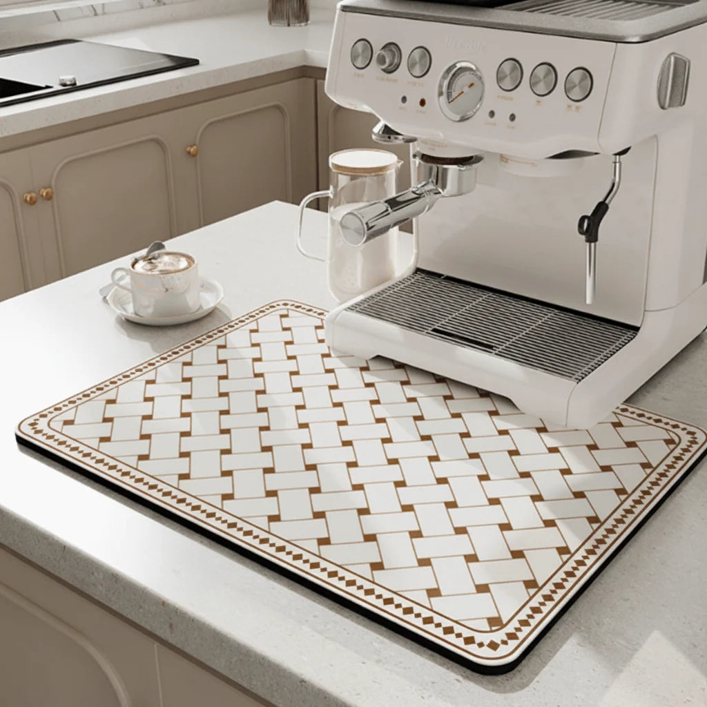Dish Drying Mat Diatomite Highly Absorbent Quick-Drying