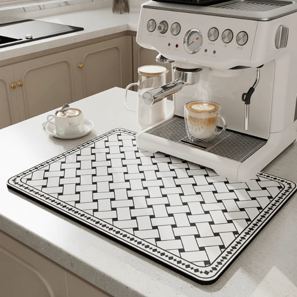 Dish Drying Mat Diatomite Highly Absorbent Quick-Drying