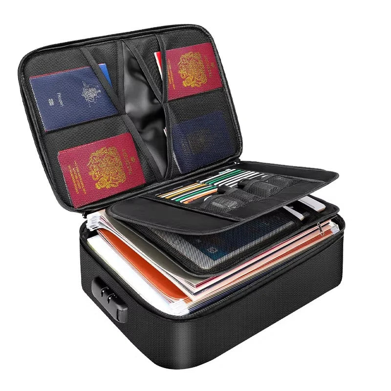 Document Organizer Bag Fire-Resistant Waterproof Letter Size