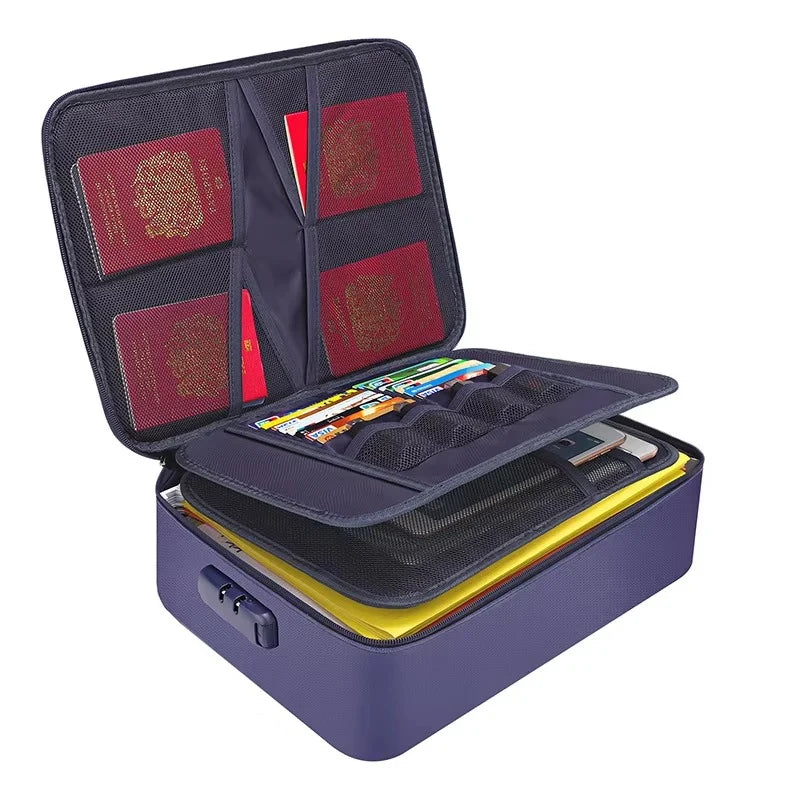 Document Organizer Bag Fire-Resistant Waterproof Letter Size