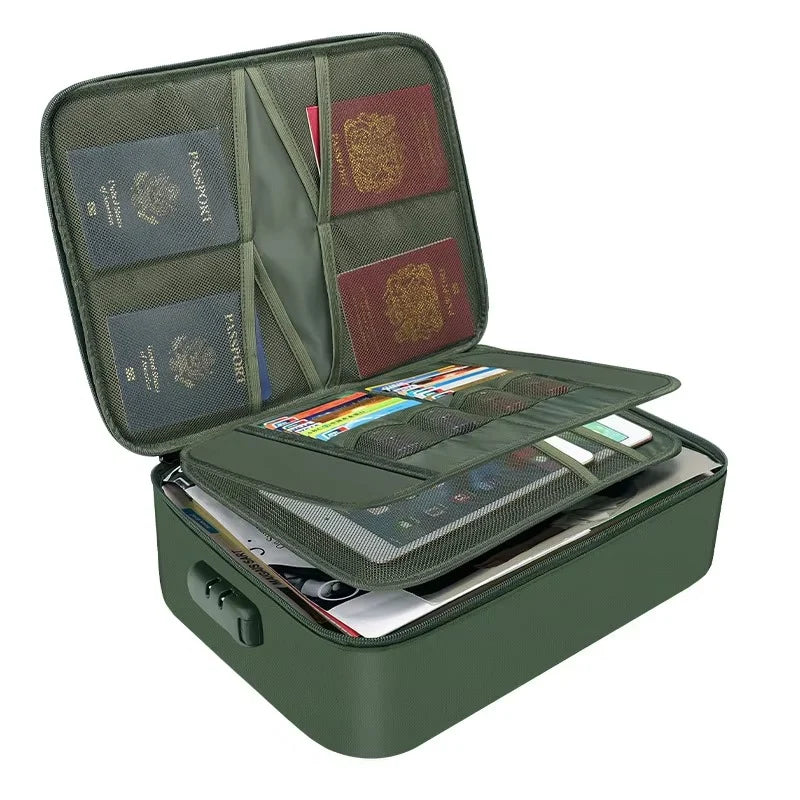 Document Organizer Bag Fire-Resistant Waterproof Letter Size