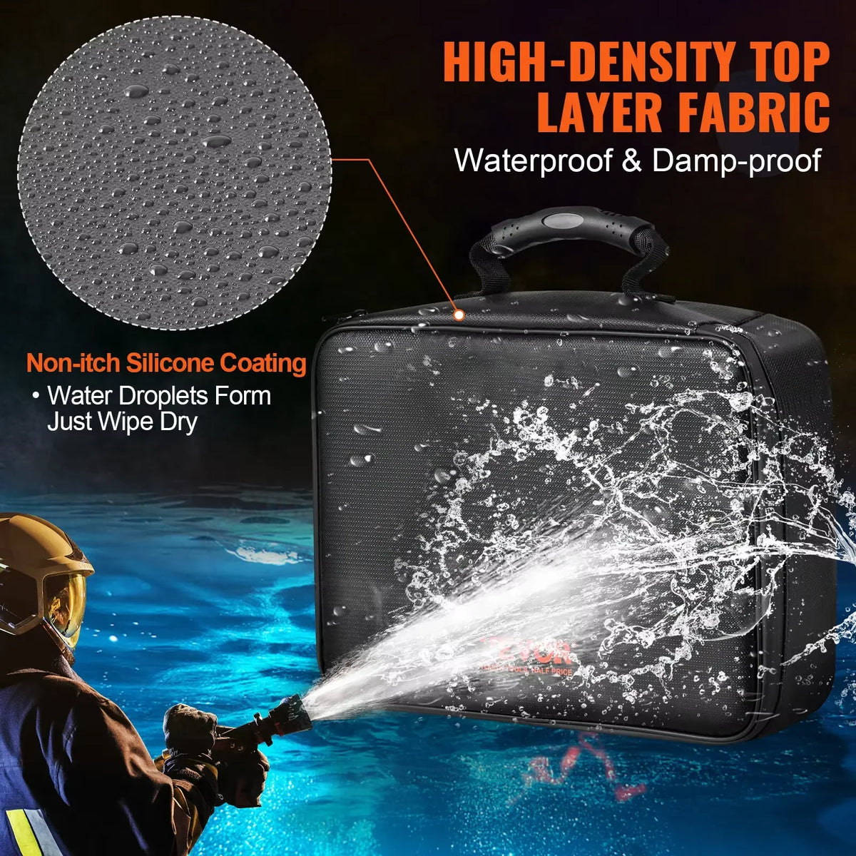Document Organizer Bag Fire-Resistant Waterproof Reinforced Handles