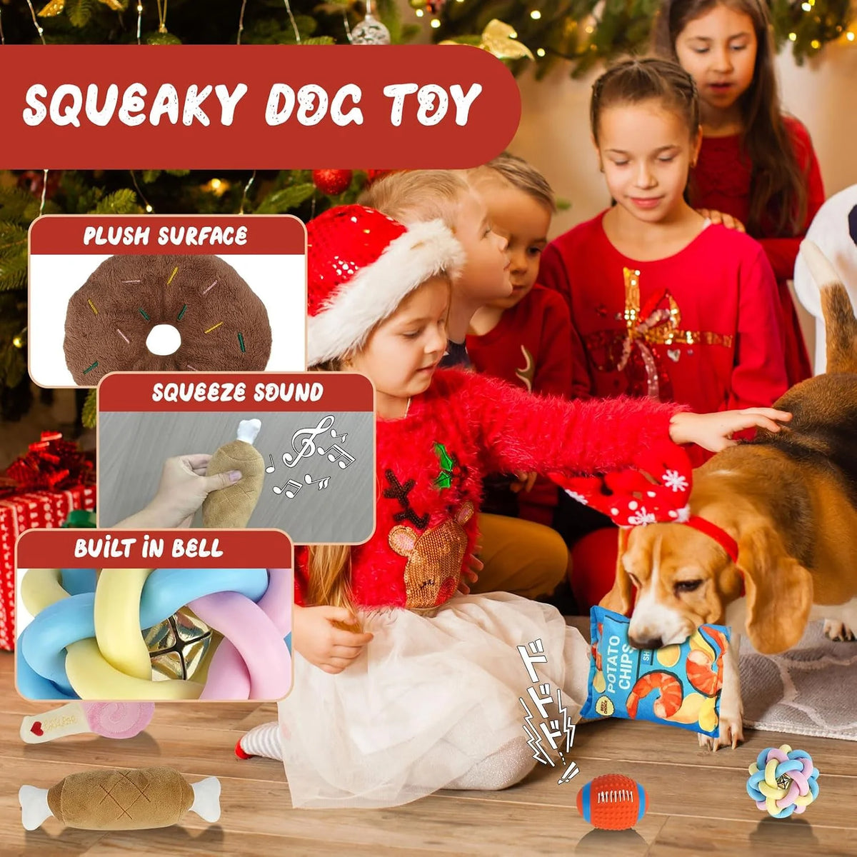 Dog Advent Calendar 12-Day Toy Assortment With Balls & Rope Toys
