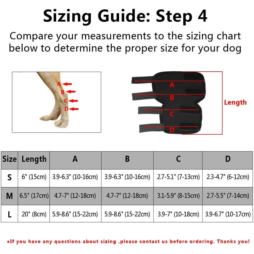 Dog Ankle Support Brace Neoprene Adjustable Reflective Strips