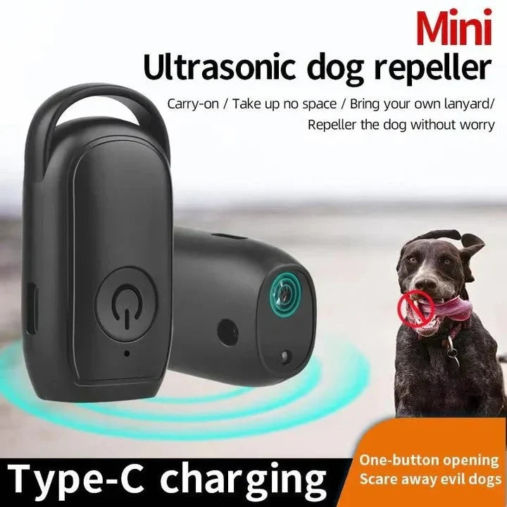 Dog Bark Repeller Ultrasonic Pocket-Sized Battery-Powered