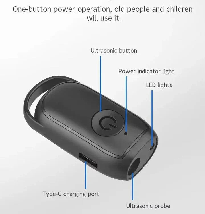 Dog Bark Repeller Ultrasonic Pocket-Sized Single-Button Operation