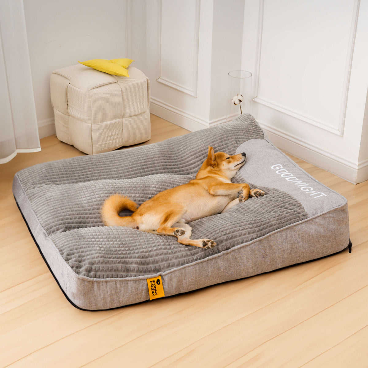 Dog Bed Orthopaedic Support Raised Headrest Washable Cover