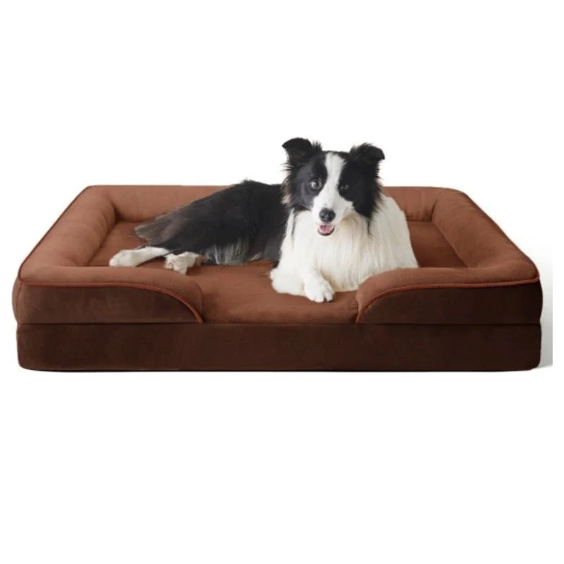Dog Bed Orthopedic Foam Removable Machine-Washable Velvet Cover