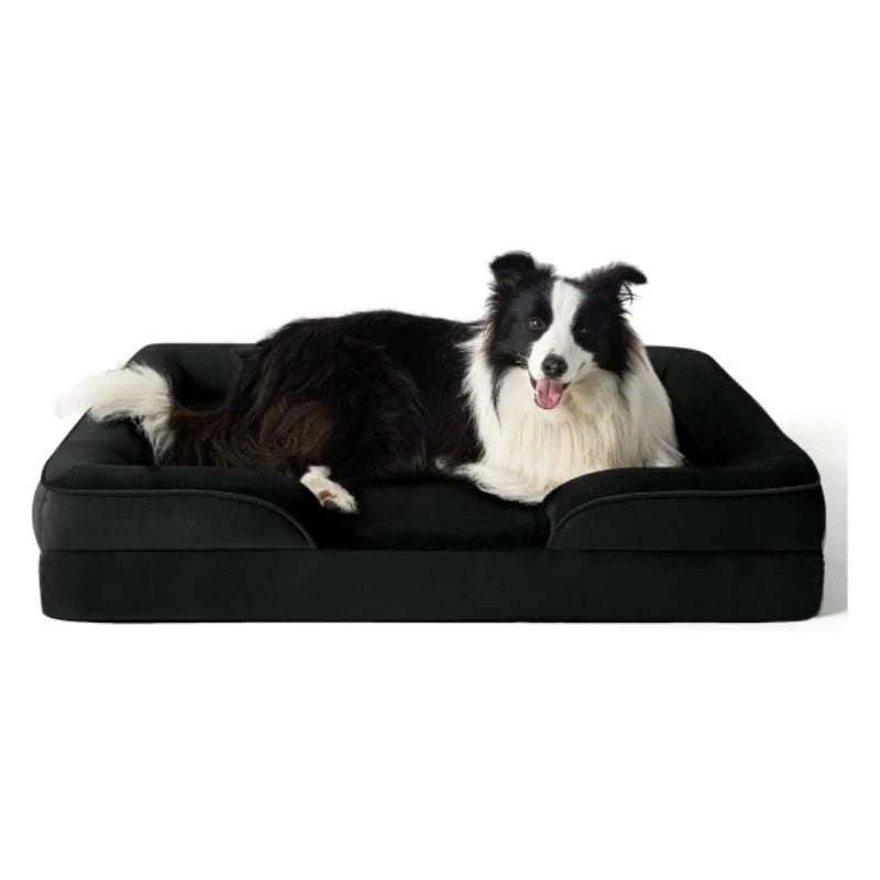 Dog Bed Orthopedic Foam Removable Machine-Washable Velvet Cover