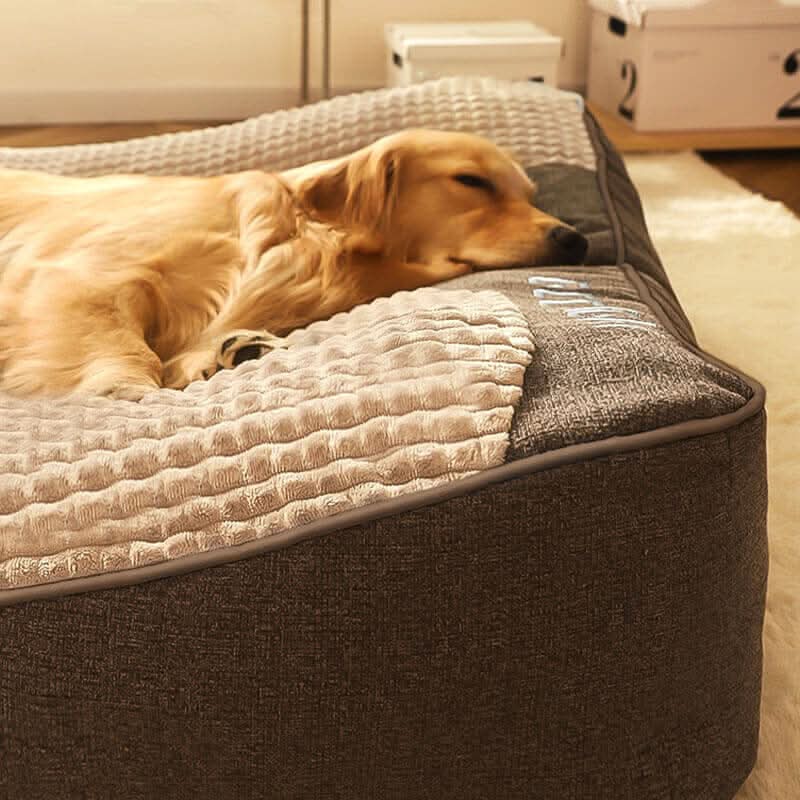 Dog Bed Orthopedic Raised Neck Support Scratch-Resistant