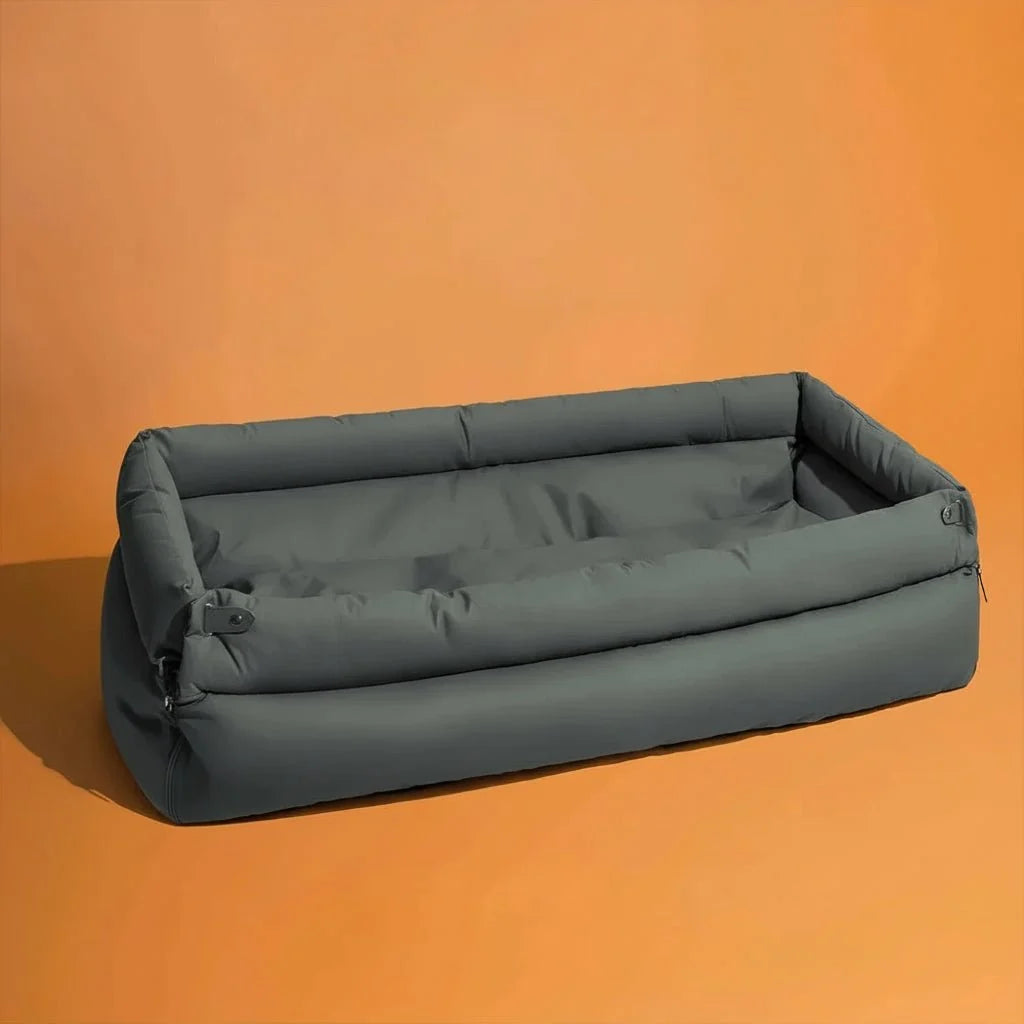 Dog Car Seat Bed Faux Leather Non-Slip Easy-Clean