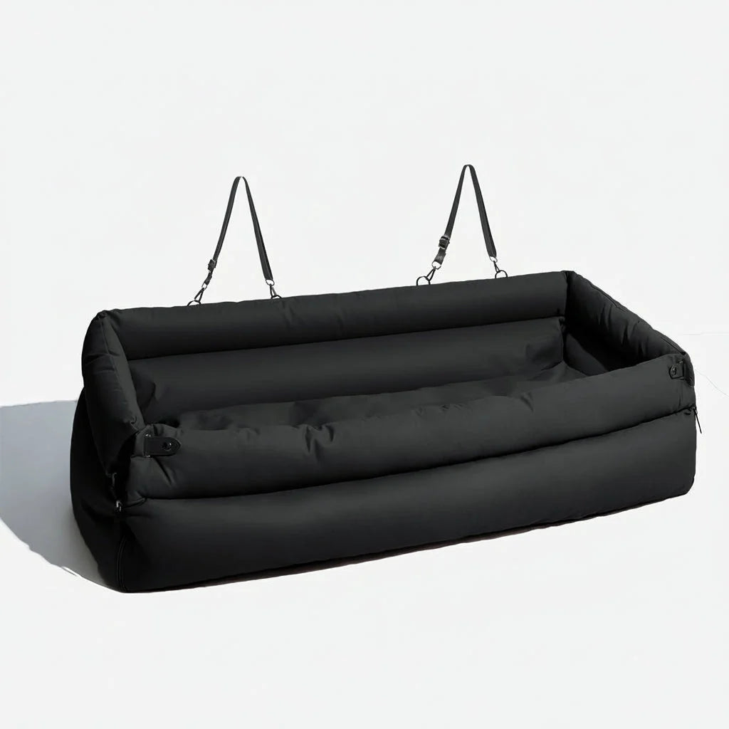 Dog Car Seat Bed Faux Leather Non-Slip Easy-Clean