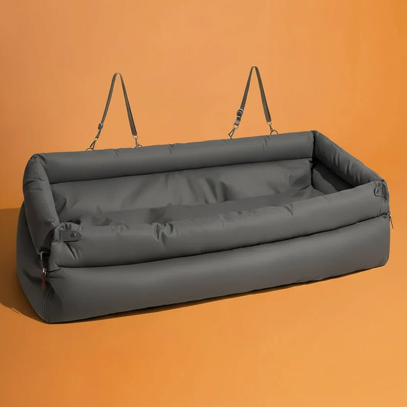 Dog Car Seat Bed Faux Leather Non-Slip Easy-Clean