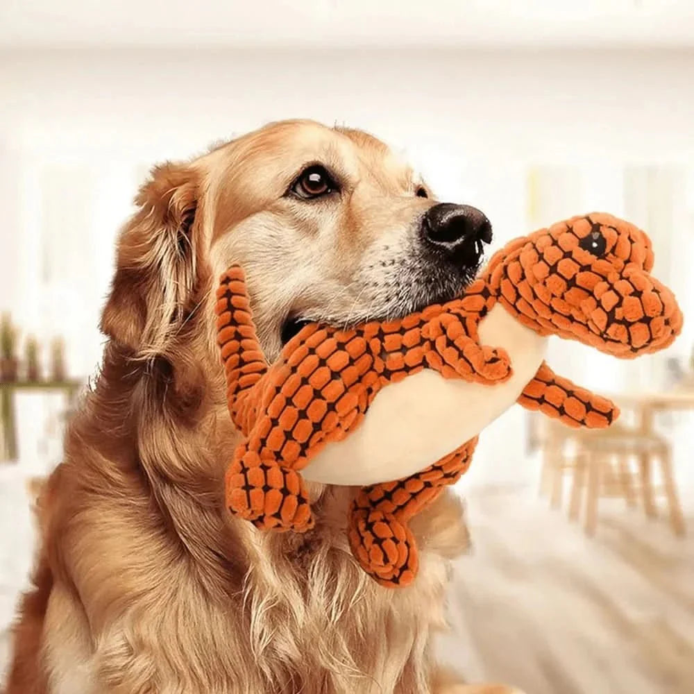 Dog Chew Toy Dinosaur Shape Durable Rubber